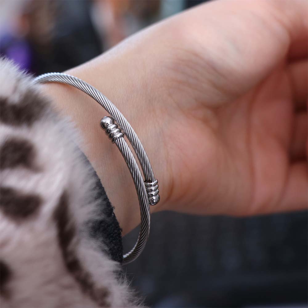 Vintage Cross Charm Bracelet Silver Open Bangle Bracelet Trendy Couple Bracelet  Unisex Wear