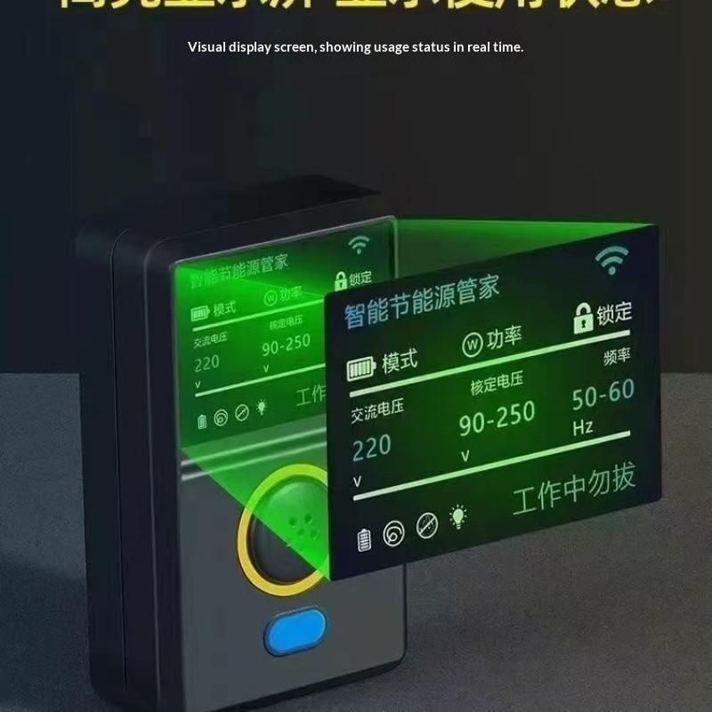 Smart Electricity Saving Box Hd Digital Display Real Time Voltage Monitoring For Home Office Daily Use