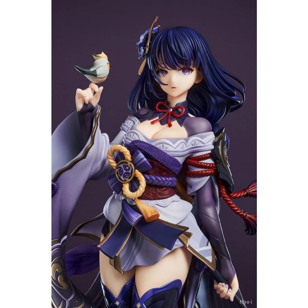 22CM Genshin Impact Raiden Shogun Anime Figure Shadow of Eternal Silence Doll Sitting Model Game Series Action Figure