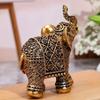 Attrazione Retrò Ricchezza Resina Elefante Scultura Fortunata Antica Artigianato per Casa Scrivania Ornamenti Giardino Esterno Bonsai Decorazione Regalo