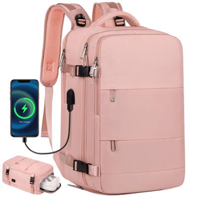 Cestovní batoh pro ženy muže, Příruční batoh s USB nabíjecím portem a kapsou na boty, Taška pro zdravotní sestry Denní batoh na víkendové výlety, služební cesty, turistiku