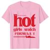 Hot Girls Watch Formula Racing Car Pattern T-shirts Women Clothing Fashion Casual Graphic Tops Trend Harajuku Short Sleeve Tees