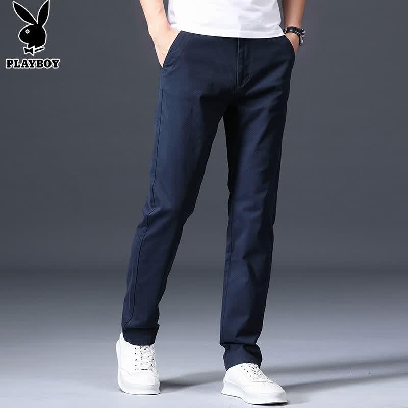 Playboy Men's Straight Fit Casual Trousers