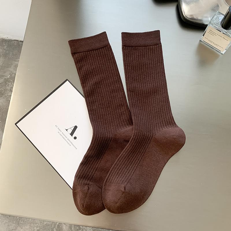 Female Autumn and Winter New Style All Kinds of Warm Boneless Tube Pile Cotton Socks