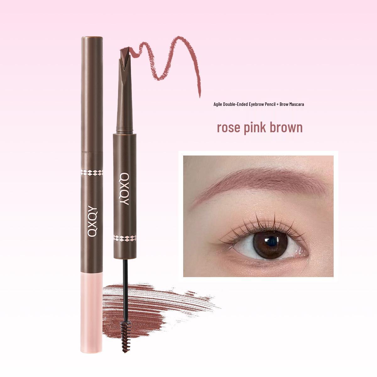 QXQY Lively Dual-Ended Waterproof Eyebrow Pencil & Tint for Natural, Long-Lasting, Wild Brows