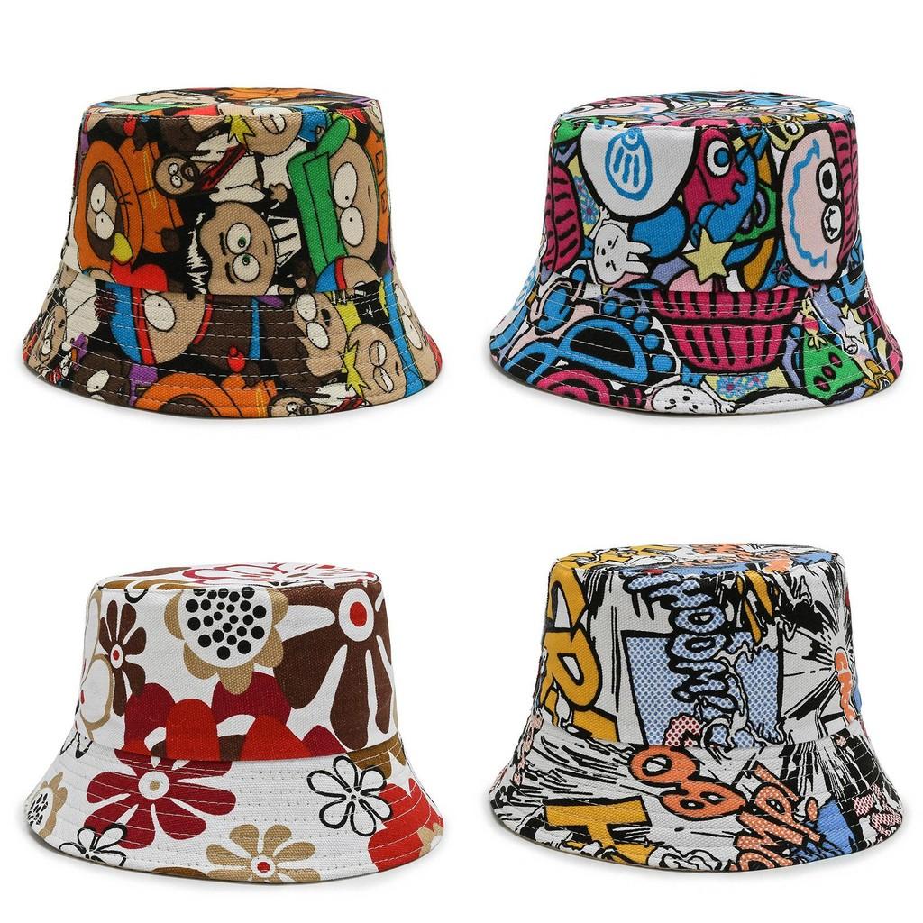 Fisherman Floral Printing Hat Outdoor Sun Protection Bucket Hat Fashion Gift