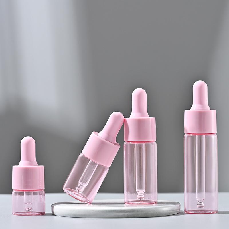10pcs/lot 5ml 10ml 15ml 20ml Glass Dropper Bottle Jar Vial Empty Refillable Essential Oil Bottle With Glass Pipette For Cosmetic