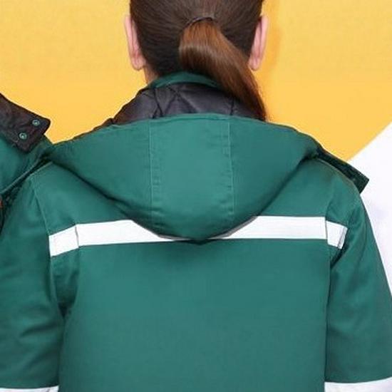 Unisex Winter Cotton-Padded Work Coat: Double-Layered for Outdoor Labor