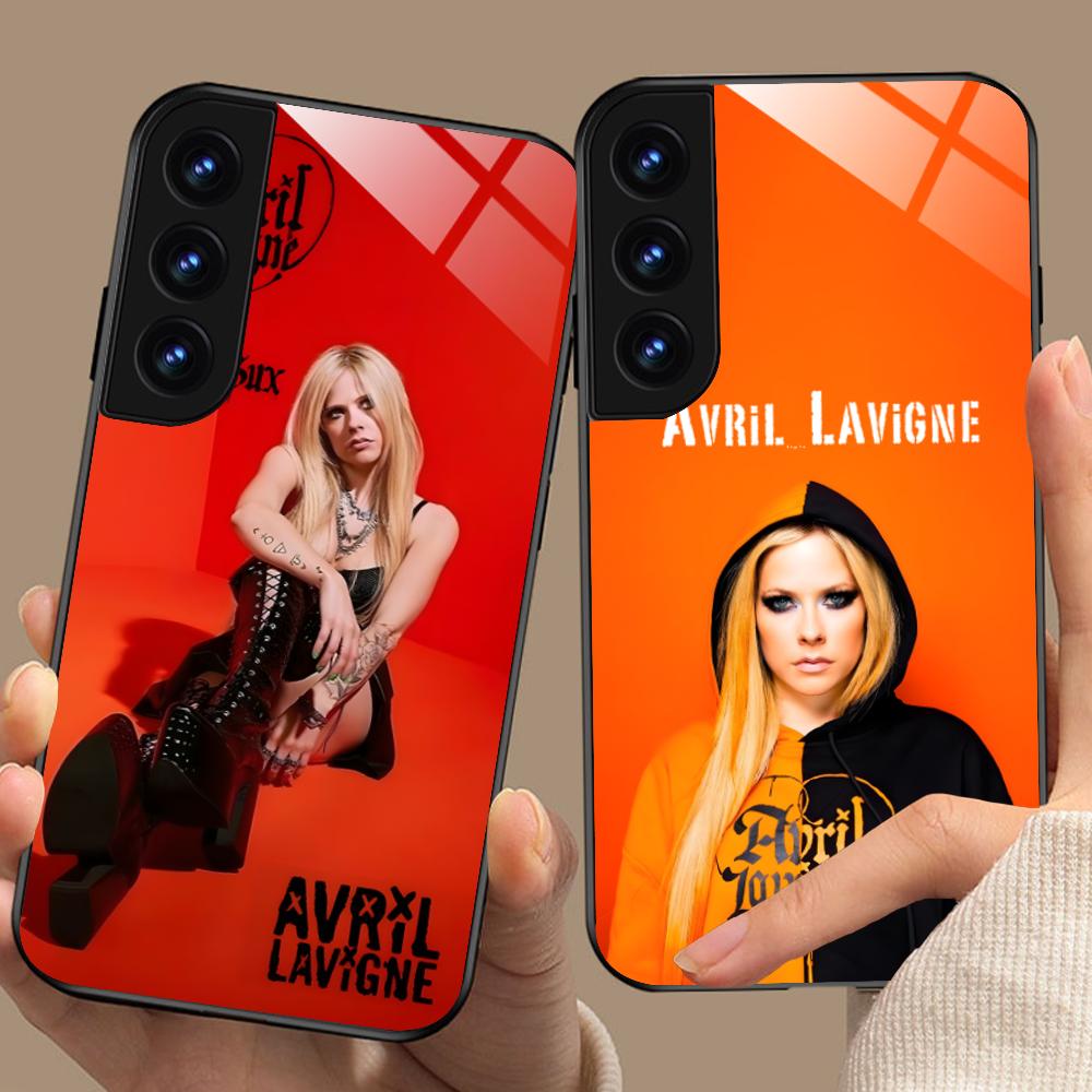 Avril Lavigne Glass Mobile Phone Case for Samsung Galaxy A56 55 54 53 52 51 36 35 34 23 16 15 5G Colorful Cover