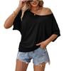 Short-sleeved Women's T-shirtV-neck Casual Summer Top Fashionable,thin and Versatile