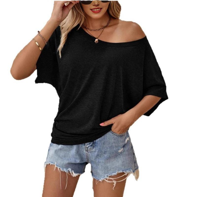 Short-sleeved Women's T-shirtV-neck Casual Summer Top Fashionable,thin and Versatile