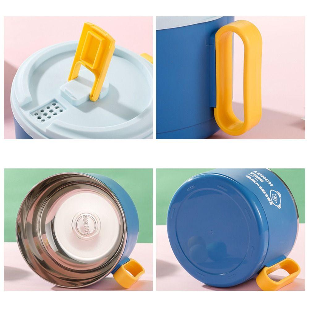 1300ML Leakproof Instant Noodle Bowl Large Capacity Udon Soup Bowl Lunch Box  For Students, Office