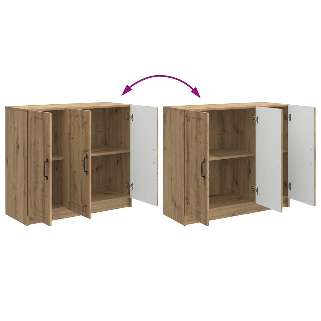 Artisan Oak Sideboard 89 X 34.5 X 77 Cm Particleboard
