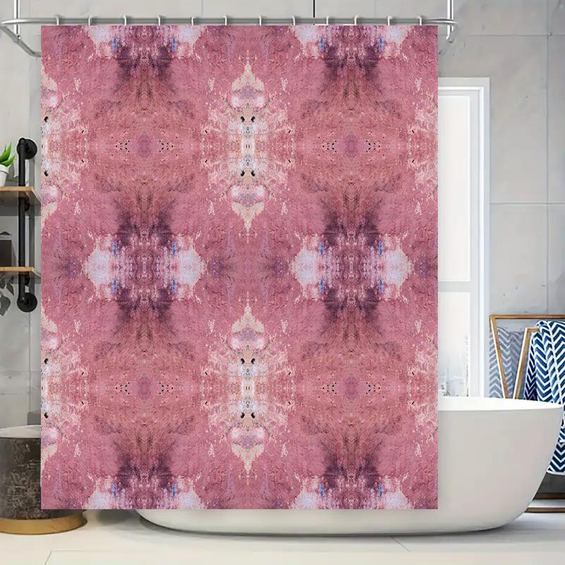 

Pink Blue Tie-Dye Shower Curtain With Waterproof Fabric For Bathroom Decorations Modern Home Decor Shower Panels Size: 72X84 Inc W60H190(CM)-1 Pcs