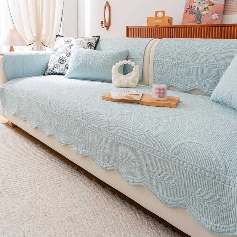 

Подушка на диван из чистого хлопка кремового цвета, легкая, роскошная, универсальная для всех сезонов, новинка 2025 года, нескользящая, для прямого ряда, чехол для подушки сиденья из кожи, тканевое полотенце 30 * 50cm pillow cover