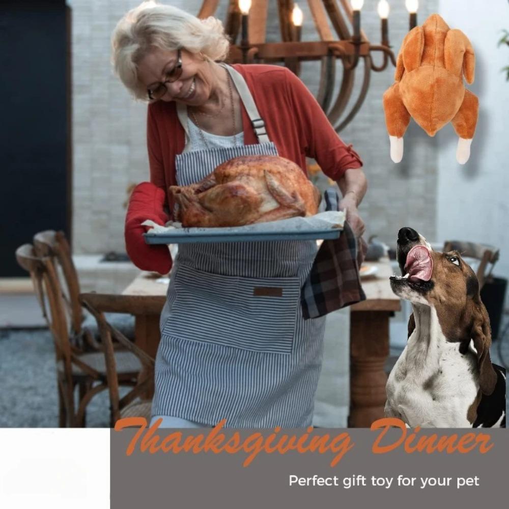 Thanksgiving Interaktiver Truthahn Plüsch Hundespielzeug mit Quietscher Weich Langlebig Ideal für Kleine Mittlere für Festlichen Spaß Tägliche Spielzeit