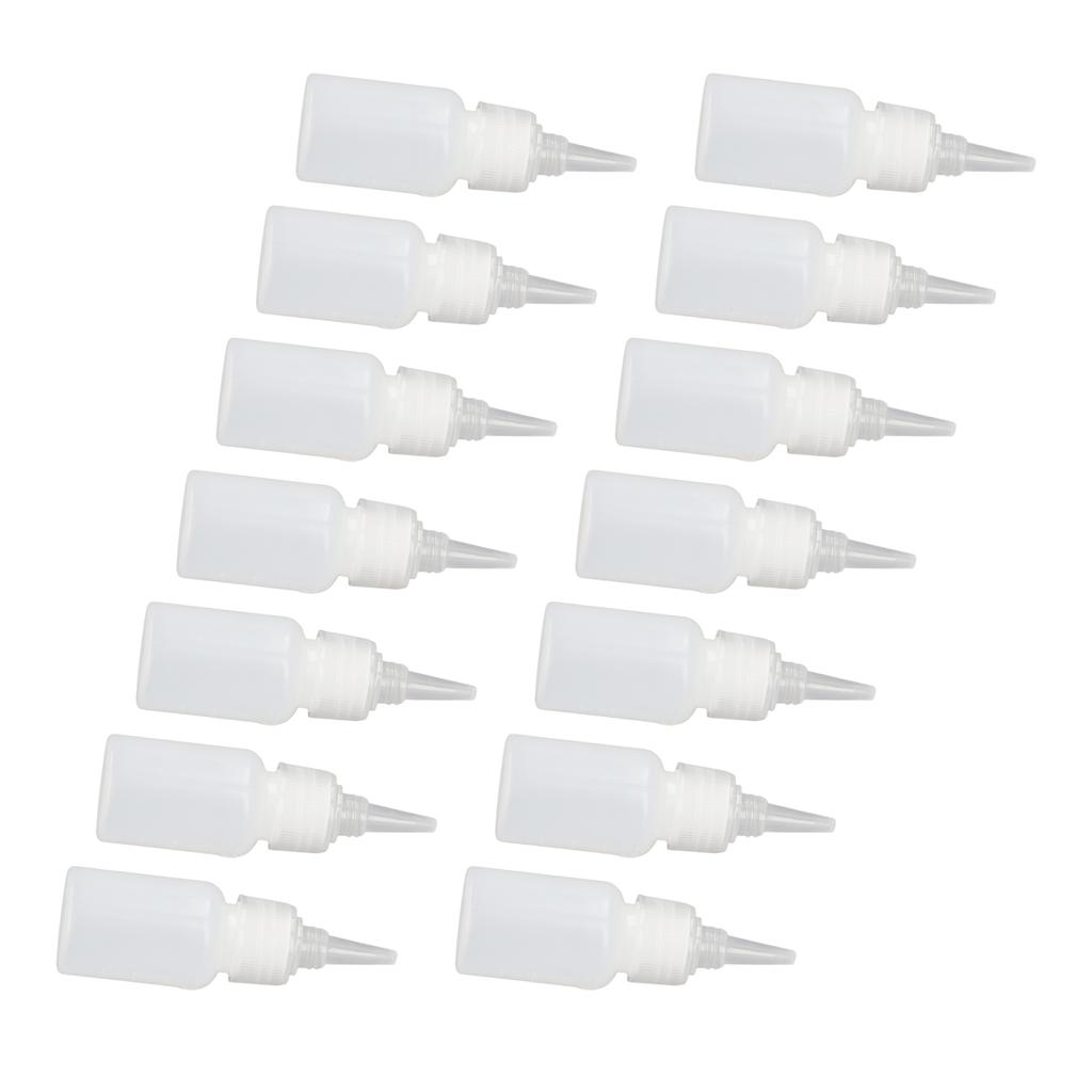 100 Stück Plastik-Quetschflaschen 20ml mit Skalen-Spitzenkappe für flüssige Gewürze, Soßen, Farbe, Öl, Kleber, Zuckerguss, Backen, Kunst, Handwerk