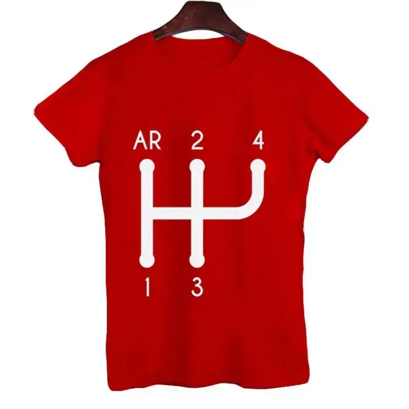 2023 Funny Harajuku Tshirt for Men 2CV Gear Shift Pattern Summer T-shirt Short Sleeve Graphic T Shirt Y2k Streetwear Men Clothes