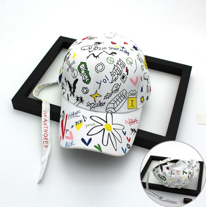 Dad Hat Creative Piercing Ring Baseball Cap Punk Hip Hop Caps Cotton Adult Casual Solid Adjustable Unisex Caps