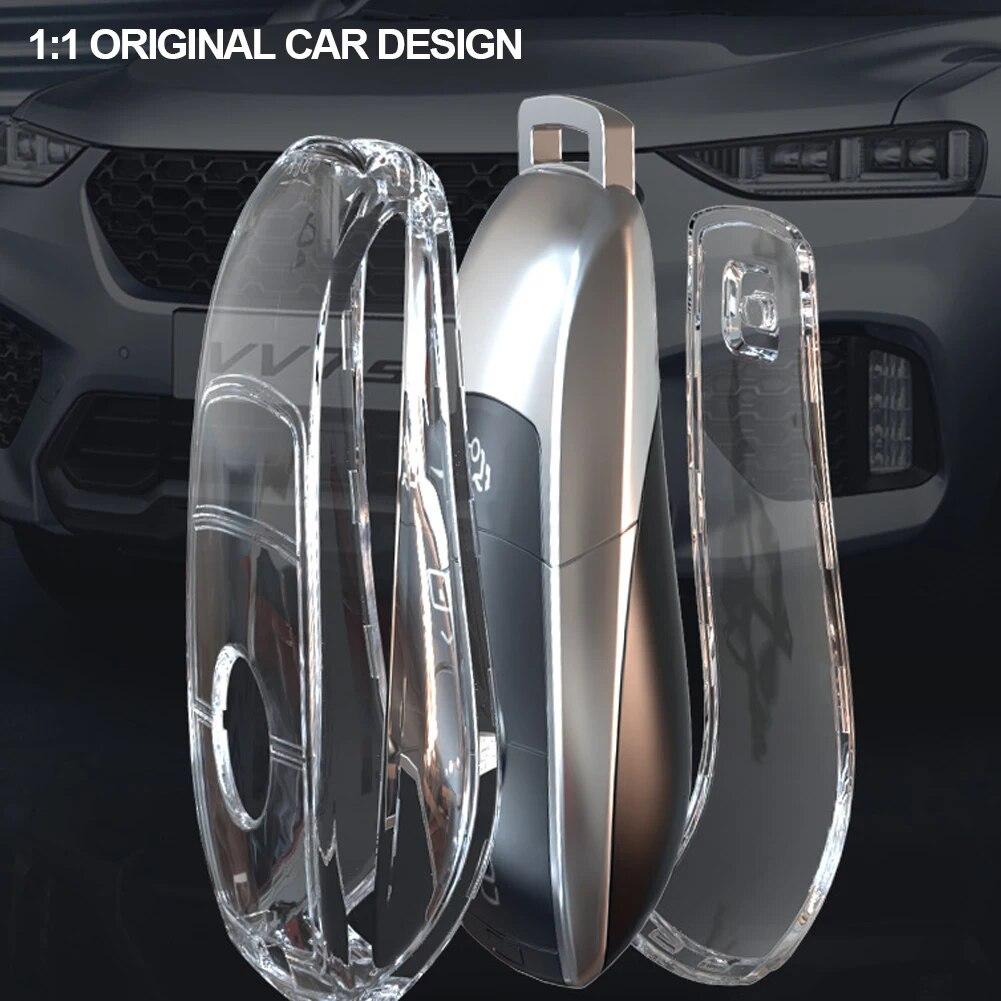 TPU Transparent Car Key Case Cover for Mercedes Benz E C S GLC Class E200 E400 E63 W213 S550 S560 C260 A200 Key Shell Protector