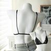 Ultra-thin Lace Front Button Bra French Triangular Cup Small Chest No Steel Ring Pure Desire Slim Strap Beautiful Back