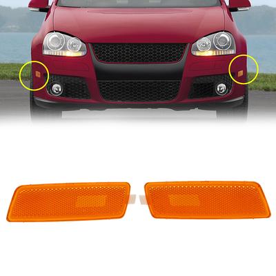 Front Bumper Reflector Side Marker Light For 2006-2009 Volkswagen Rabbit Indicators Turn Signal Lamp Without Bulbs