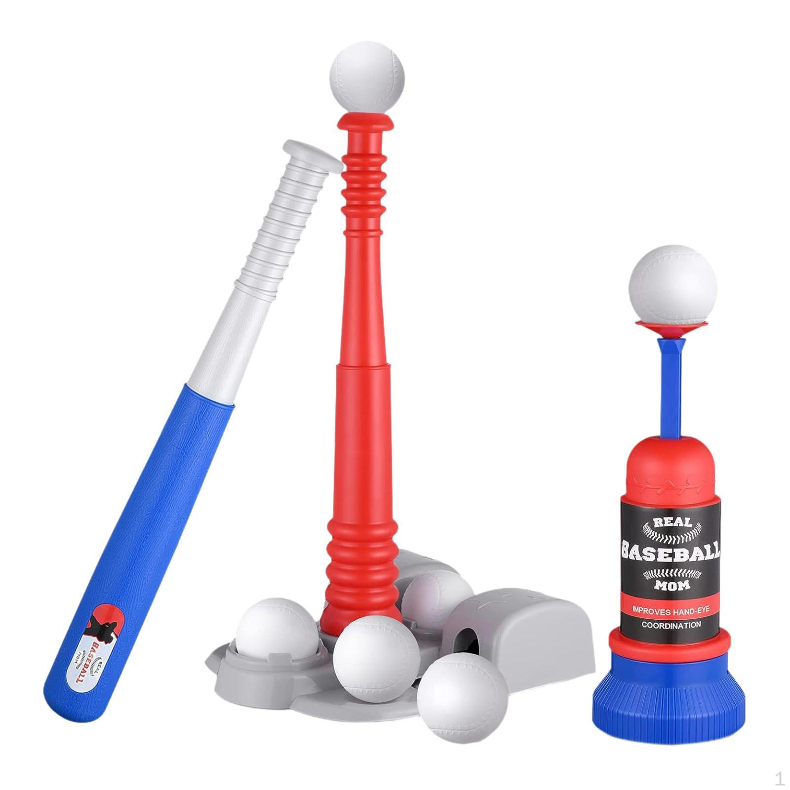 

Tee Set for Kids Pitching Machine Outdoor Games Base Training with Batting Age 3-12