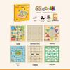 Brangdy Children's 12-in-1 Multifunction Wooden Chess & Board Games Set