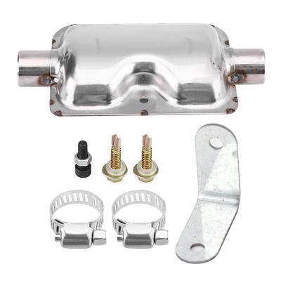 Gorgeri 24mm/0.94inch Exhaust Pipe Silencer Muffler Clamp Bracket Universal Exhaust Muffler Pattern Stainless Steel Slip for Diesel Heater
