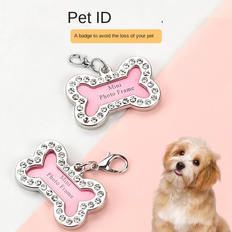 Small Metal Pet ID Accessory Custom Printed Animal Pattern Dog and Cat Identity Tag for Collars Leashes & Harnesses