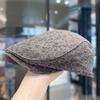 Fashion Retro Leopard Print Beret Hat for Women Shiny Rhinestone Sun Visors Duckbill Cap Girls Female Outdoor Forward Hat
