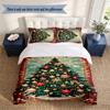 Marry Christmas 3‑Piece Bedding Set Soft Microfiber Duvet Cover Pillowcases Comfortable Bed Linen for Bedroom Decoration