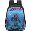 Ruime rugzak met Zelda-thema voor kinderen, lichtgewicht en ergonomische schooltas