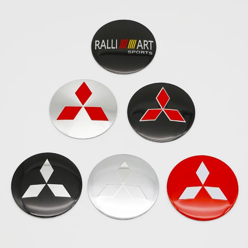 4Pcs 60mm Car Wheel Center Hub Cap Stickers Car Exterior Accessories for Mitsubishi Pajero Outlander Montero Lancer Triton ASX hbsh24