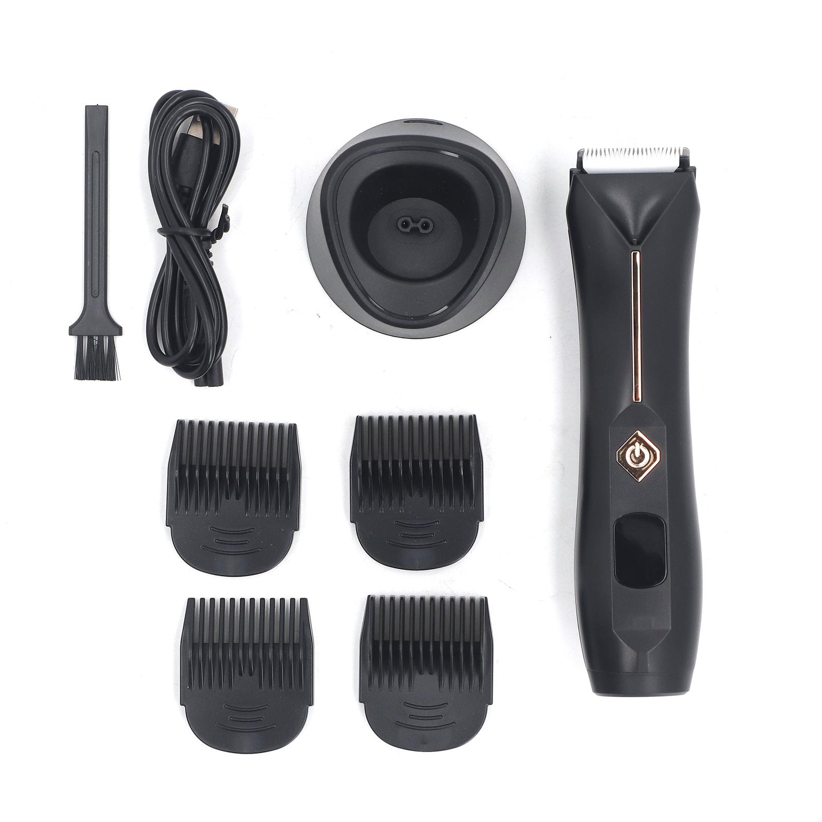 

Body Trimmer for Men Re able Pubic with Ceramic Blades LCD Display with IPX7 LED Light for Dry and Wet Use Full Body Grooming