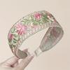 3 Piece Set Elegant Chiffon Embroidered Flower Headband – Sweet Floral Headscarf Hair Tie Women's Fashion Hair Accessories