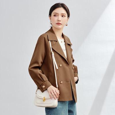 TERRE BLEUE Stilvoller lockerer Damen-Trenchcoat