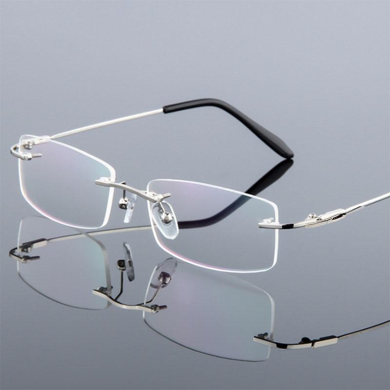 

Окуляри для міопії з титанового сплаву без оправи, квадратні, з захистом від синього світла, жіночі, чоловічі, без оправи, за рецептом 0 -0.5 -0.75 До -6.0 Myopia -2.75