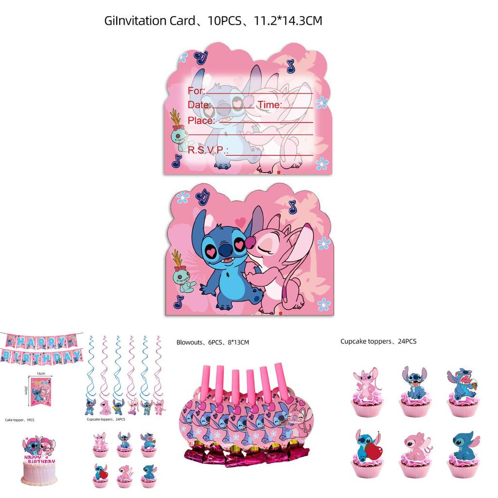 Lilo Stitch Birthday Party Decorations Supplies Banner Cake Topper Balloons