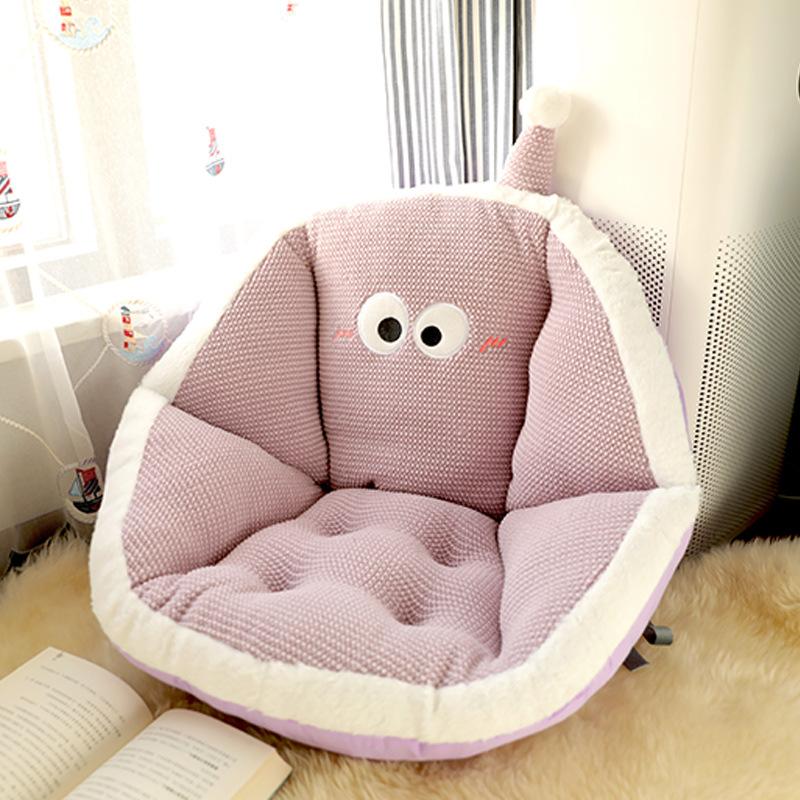 

Cartoon Backrest Cushion Ergonomic Rush Cushion for Long Sitting Thick Soft Cushion Children Sofa for Bay Window 60x28x36cm фіолетовий