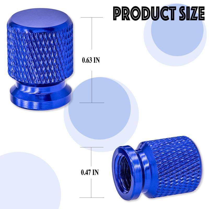 Tire Valve Stem Caps, Anodized Aluminum Wheel Valve Covers Accessories, Universal for Cars, SUVs, Bikes, Trucks and Motorcycles