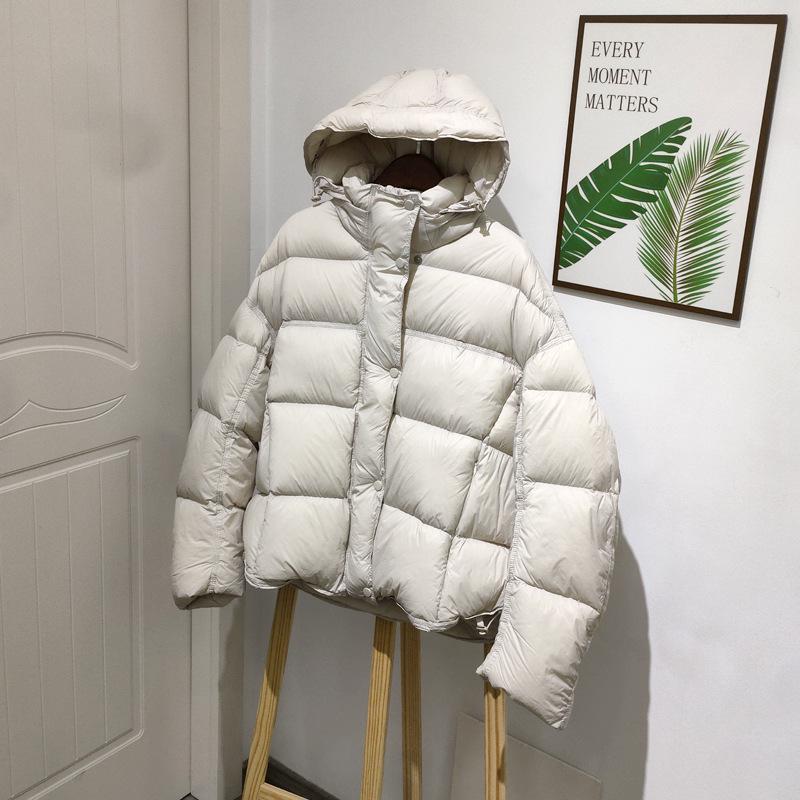 Women's Hooded Down Puffer Coat - Slimming Winter Jacket with 90% Duck Down, Thick and Loose Fit.