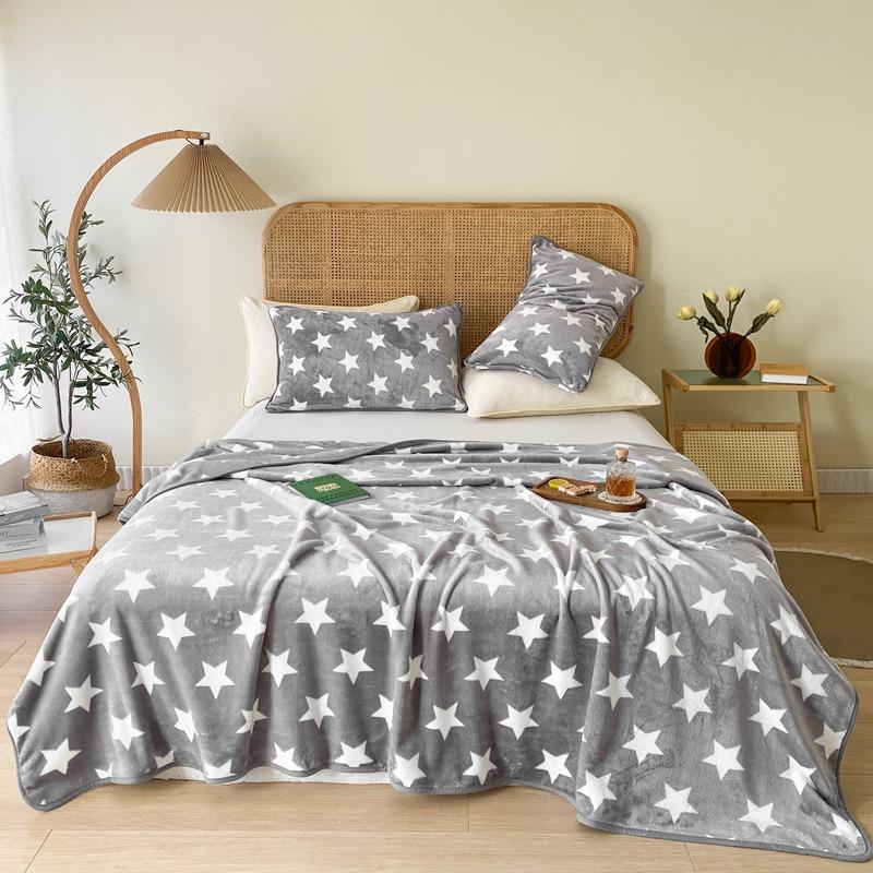 Thick Milk Velvet Blanket Double Bed Bedding Soft and Skin Friendly Home Textile Multiple Styles To Choose From Machine Washable Not Easy Shed Hair