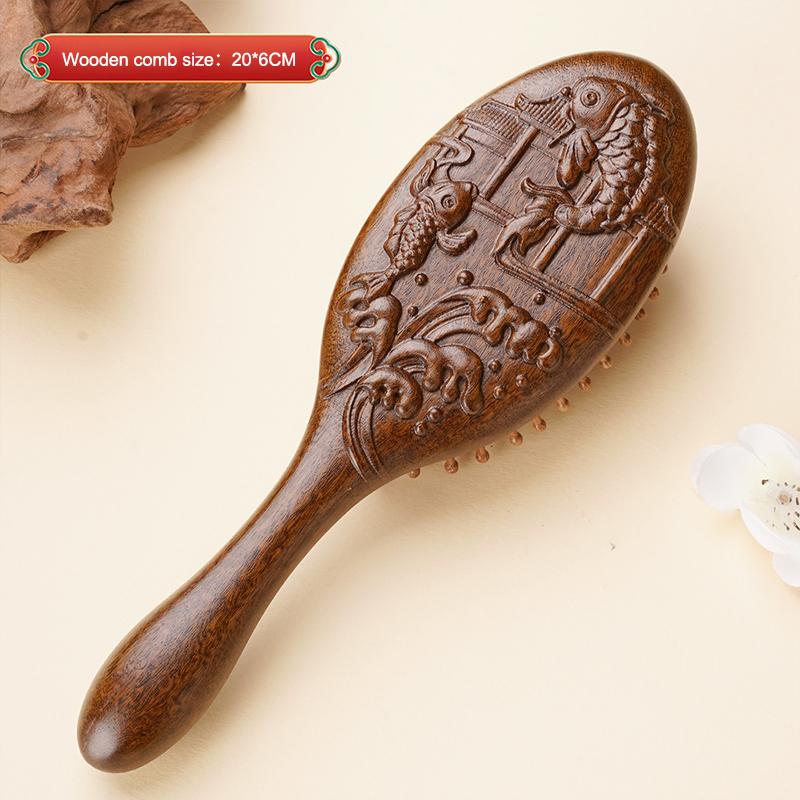 Péče o vlasy Zvířecí tvar Vzduchový polštářek Santalové dřevo Hřeben Přenosný Antistatický Masážní hřeben Ulevuje pokožce hlavy Vzduchový polštářek Hřeben Dárek