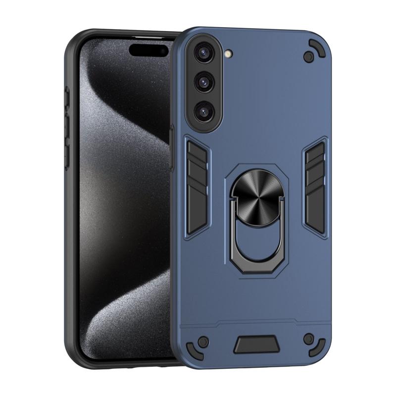 

Для Samsung Galaxy S25 S24 S23 Ultra Plus Чехол Магнитный Держатель Кольцо Броня Ударопрочные Чехлы для Galaxy M55 M54 M53 M52 Задняя Крышка For S25 Ultra синий