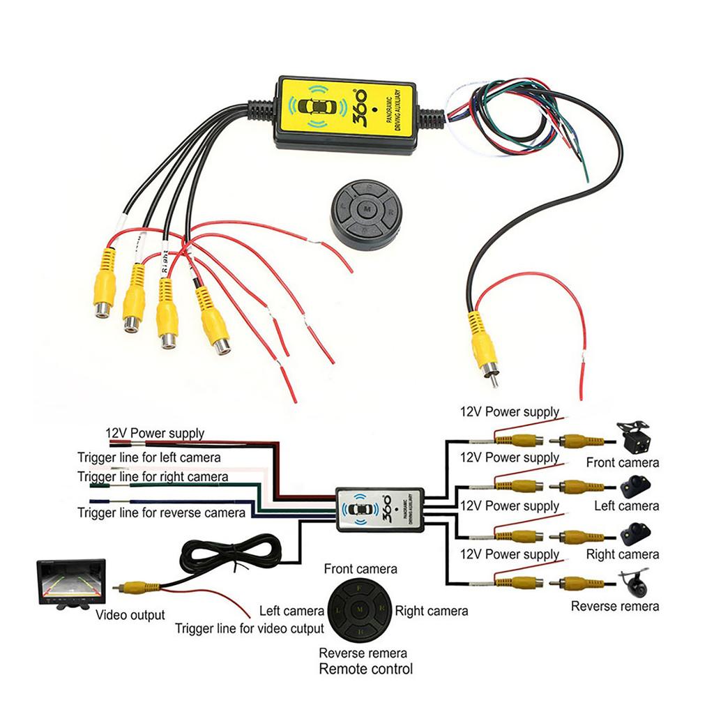 Universal Compatibility Waterproof Car Camera Converter Reversing Adapter With Advanced Night Visibility For New Drivers