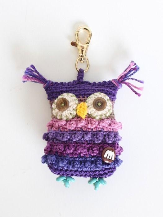 

MERRYMOTIVE Owl fairy keyring (violet purple) GOLD