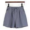Summer Women Polyester Shorts High Waist Wide Legs Shorts Pants Ladies Fashion Casual Loose Sports Shorts Female