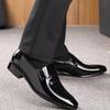 Men Business Leather Shoes British Formal Wear Low Top Office Leather Shoes Oxford Dress Shoes Comfortable Slip On Work