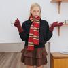 High Quality 100% Wool Striped Knitted Women Scarf  Autumn Winter Korean Version Soft Waxy Cashmere Muffler Female Warm Scarves